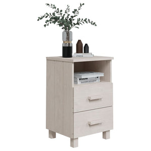 Galleria Design Bedside Cabinet HAMAR White 40x35x62 cm Solid Wood Pine