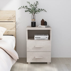 Galleria Design Bedside Cabinet HAMAR White 40x35x62 cm Solid Wood Pine