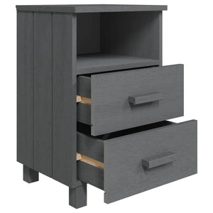 Galleria Design Bedside Cabinet HAMAR Dark Grey 40x35x62 cm Solid Wood Pine