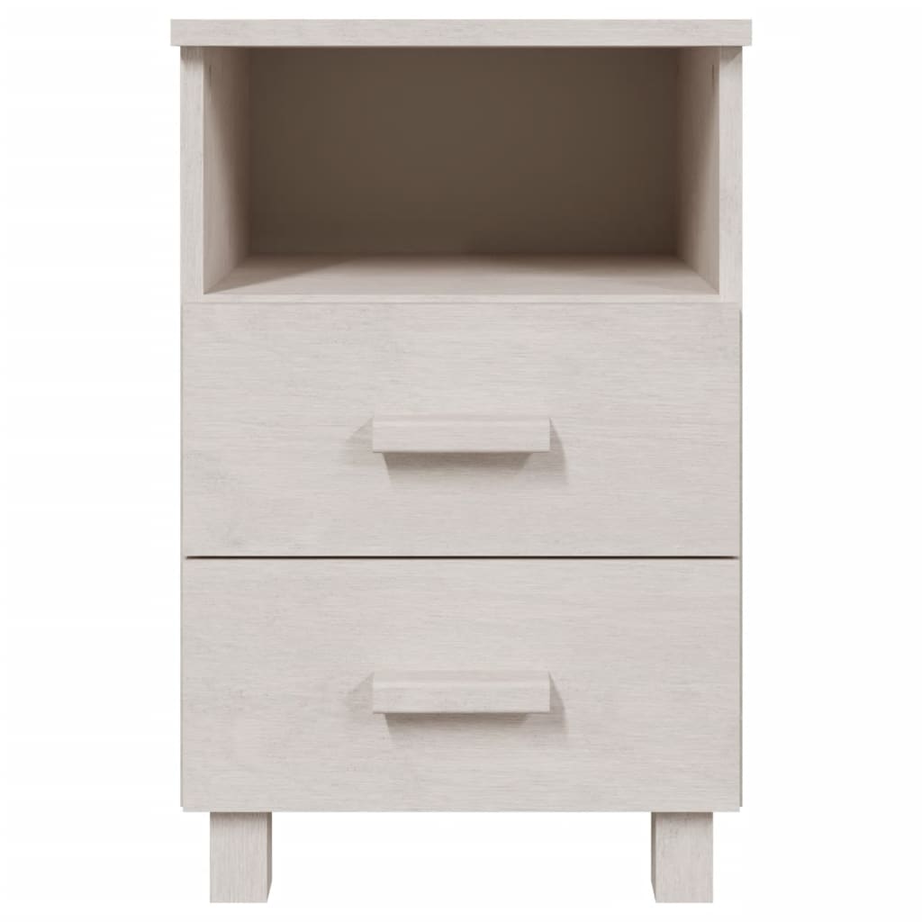 Galleria Design Bedside Cabinets HAMAR 2 pcs White 40x35x62 cm Solid Wood