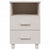 Galleria Design Bedside Cabinets HAMAR 2 pcs White 40x35x62 cm Solid Wood