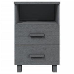 Galleria Design Bedside Cabinets HAMAR 2 pcs Dark Grey 40x35x62 cm Solid Wood