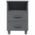 Galleria Design Bedside Cabinets HAMAR 2 pcs Dark Grey 40x35x62 cm Solid Wood