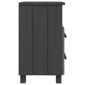 Galleria Design Bedside Cabinets HAMAR 2 pcs Dark Grey 40x35x62 cm Solid Wood