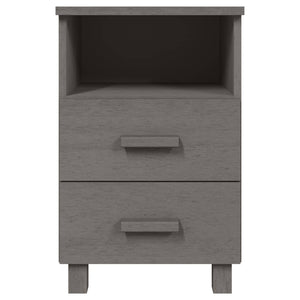 Galleria Design Bedside Cabinets HAMAR 2 pcs Light Grey 40x35x62 cm Solid Wood