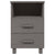 Galleria Design Bedside Cabinets HAMAR 2 pcs Light Grey 40x35x62 cm Solid Wood