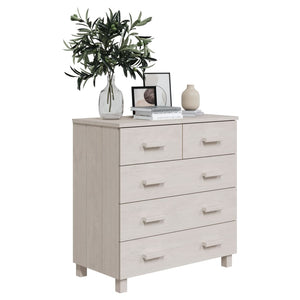 Galleria Design Sideboard HAMAR White 79x40x80 cm Solid Wood Pine