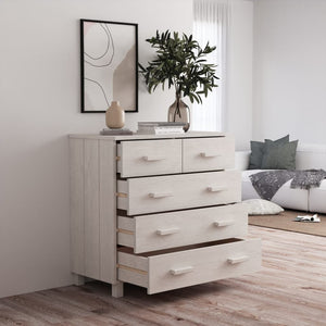 Galleria Design Sideboard HAMAR White 79x40x80 cm Solid Wood Pine