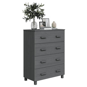 Galleria Design Sideboard HAMAR Dark Grey 79x40x103.5 cm Solid Wood Pine