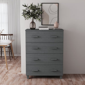 Galleria Design Sideboard HAMAR Dark Grey 79x40x103.5 cm Solid Wood Pine