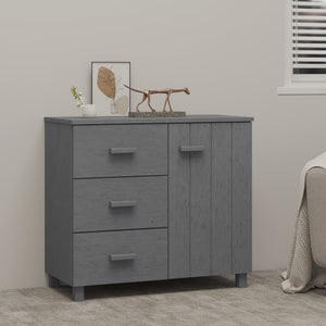 Galleria Design Sideboard HAMAR Dark Grey 90x40x80 cm Solid Pinewood