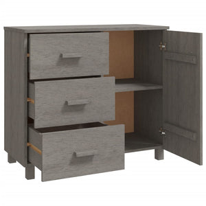 Galleria Design Sideboard HAMAR Light Grey 90x40x80 cm Solid Pinewood