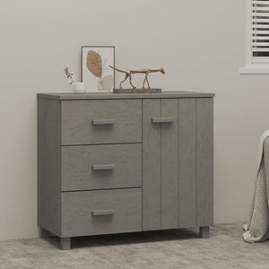 Galleria Design Sideboard HAMAR Light Grey 90x40x80 cm Solid Pinewood