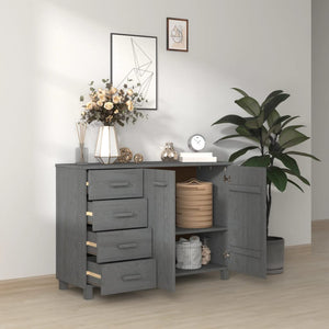 Galleria Design Sideboard HAMAR Dark Grey 113x40x80 cm Solid Wood Pine