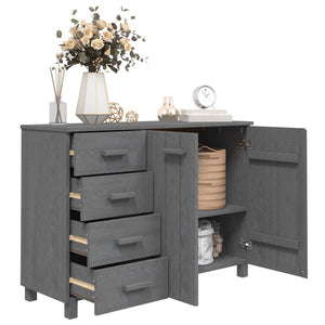 Galleria Design Sideboard HAMAR Dark Grey 113x40x80 cm Solid Wood Pine