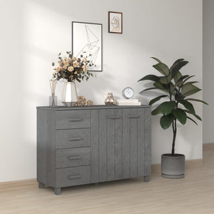 Galleria Design Sideboard HAMAR Dark Grey 113x40x80 cm Solid Wood Pine