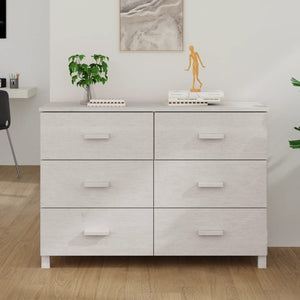 Galleria Design Sideboard HAMAR White 113x40x80 cm Solid Wood Pine