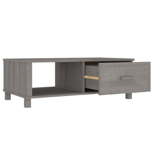 Galleria Design Coffee Table HAMAR Light Grey 100x55x35 cm Solid Wood Pine