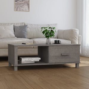 Galleria Design Coffee Table HAMAR Light Grey 100x55x35 cm Solid Wood Pine