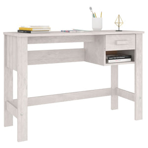 Galleria Design Desk HAMAR White 110x40x75 cm Solid Wood Pine