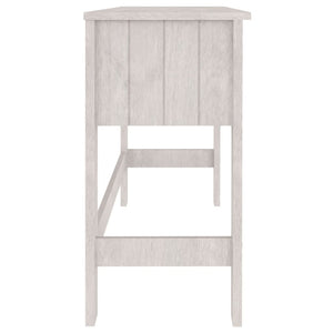 Galleria Design Desk HAMAR White 110x40x75 cm Solid Wood Pine