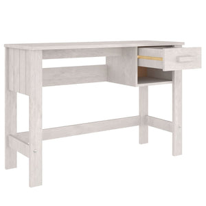 Galleria Design Desk HAMAR White 110x40x75 cm Solid Wood Pine