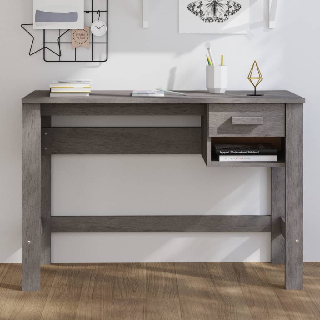 Galleria Design Desk HAMAR Light Grey 110x40x75 cm Solid Wood Pine