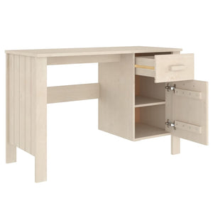 Galleria Design Desk HAMAR Honey Brown 113x50x75 cm Solid Wood Pine