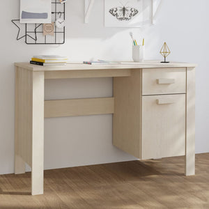 Galleria Design Desk HAMAR Honey Brown 113x50x75 cm Solid Wood Pine