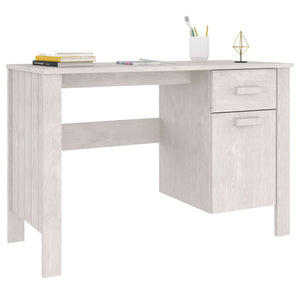 Galleria Design Desk HAMAR White 113x50x75 cm Solid Wood Pine