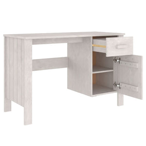 Galleria Design Desk HAMAR White 113x50x75 cm Solid Wood Pine