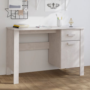 Galleria Design Desk HAMAR White 113x50x75 cm Solid Wood Pine