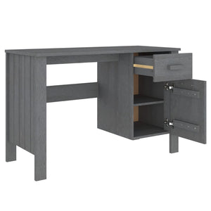 Galleria Design Desk HAMAR Dark Grey 113x50x75 cm Solid Wood Pine