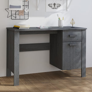 Galleria Design Desk HAMAR Dark Grey 113x50x75 cm Solid Wood Pine