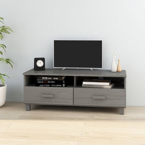 Galleria Design TV Cabinet HAMAR Light Grey 106x40x40 cm Solid Wood Pine