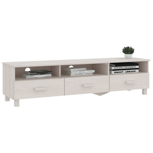 Galleria Design TV Cabinet HAMAR White 158x40x40 cm Solid Wood Pine