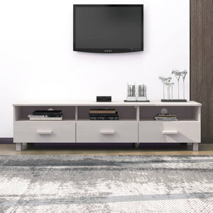 Galleria Design TV Cabinet HAMAR White 158x40x40 cm Solid Wood Pine