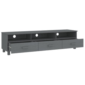 Galleria Design TV Cabinet HAMAR Dark Grey 158x40x40 cm Solid Wood Pine