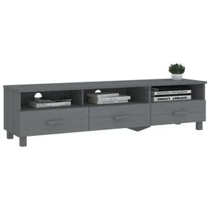 Galleria Design TV Cabinet HAMAR Dark Grey 158x40x40 cm Solid Wood Pine