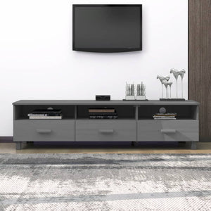 Galleria Design TV Cabinet HAMAR Dark Grey 158x40x40 cm Solid Wood Pine