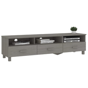 Galleria Design TV Cabinet HAMAR Light Grey 158x40x40 cm Solid Wood Pine