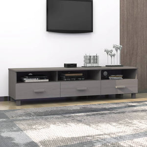 Galleria Design TV Cabinet HAMAR Light Grey 158x40x40 cm Solid Wood Pine