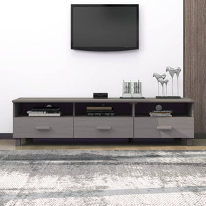 Galleria Design TV Cabinet HAMAR Light Grey 158x40x40 cm Solid Wood Pine