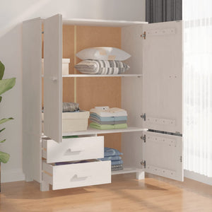 Galleria Design Wardrobe HAMAR White 99x45x137 cm Solid Wood Pine