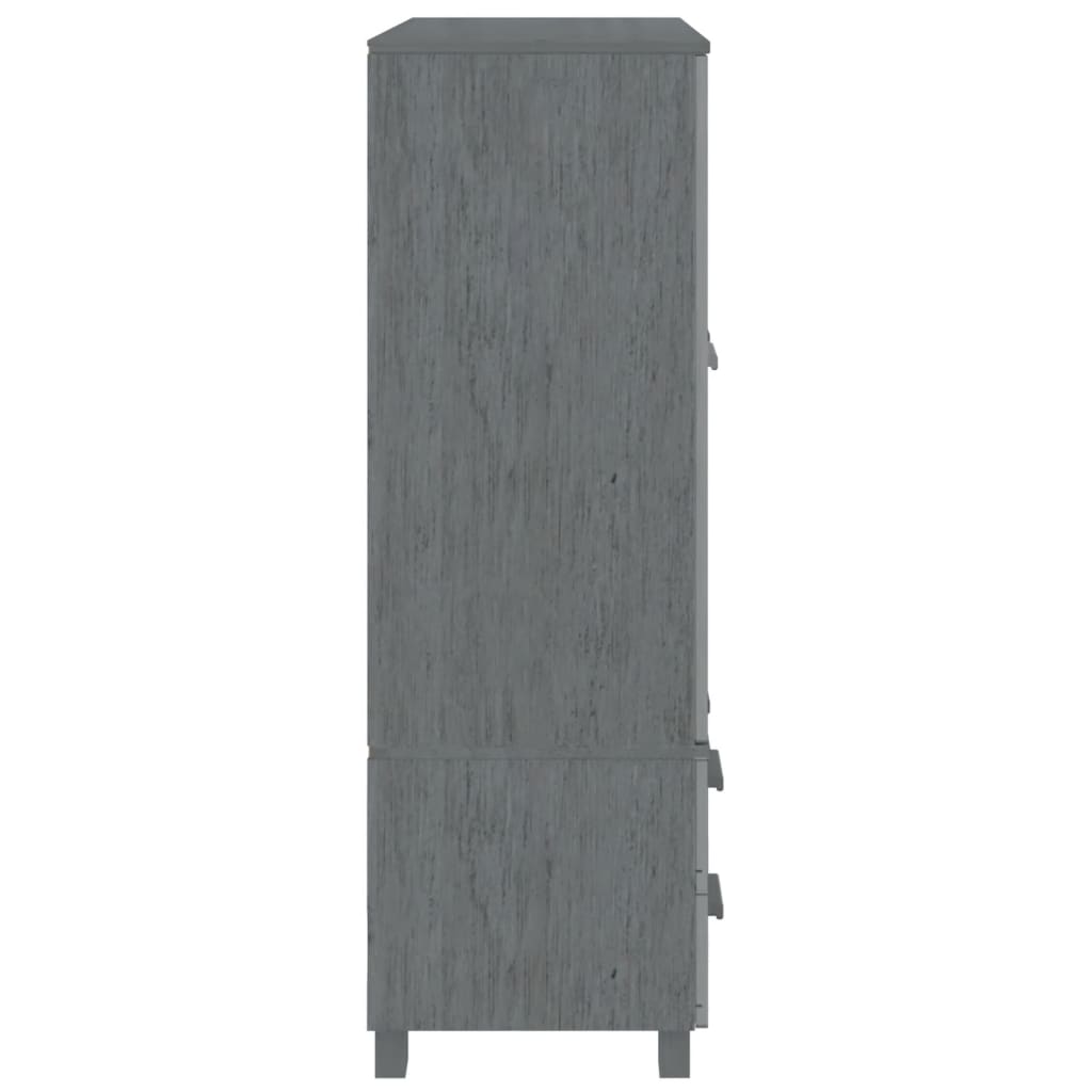 Galleria Design Wardrobe HAMAR Dark Grey 99x45x137 cm Solid Wood Pine