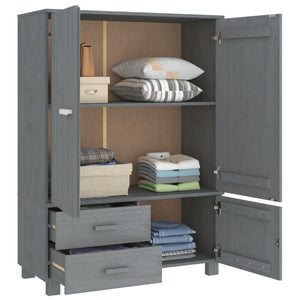 Galleria Design Wardrobe HAMAR Dark Grey 99x45x137 cm Solid Wood Pine