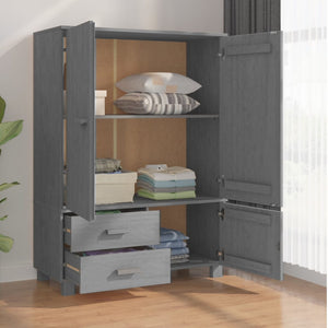 Galleria Design Wardrobe HAMAR Dark Grey 99x45x137 cm Solid Wood Pine