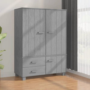 Galleria Design Wardrobe HAMAR Dark Grey 99x45x137 cm Solid Wood Pine