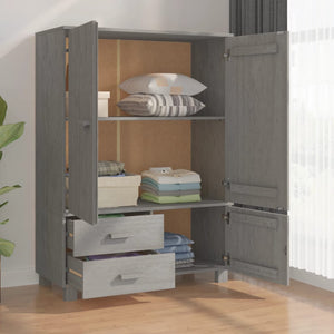 Galleria Design Wardrobe HAMAR Light Grey 99x45x137 cm Solid Wood Pine