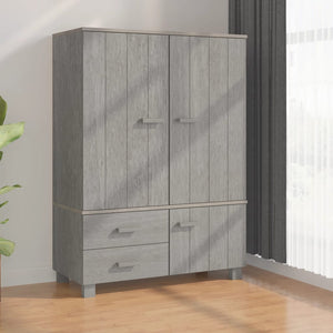 Galleria Design Wardrobe HAMAR Light Grey 99x45x137 cm Solid Wood Pine